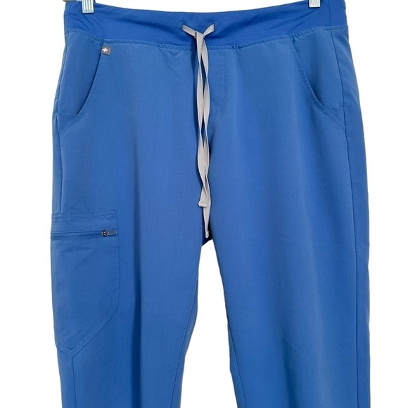 FIGS TECHNICAL SCRUBS ZAMORA CEIL BLUE JOGGERS SIZE MEDIUM TALL - Picture 8 of 15